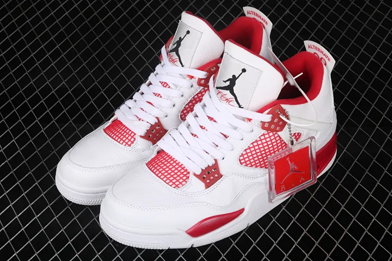 All categories Air Jordan Jordan series basketball shoes Air Jordan 4 Air Jordan 4 Motorsport AJ4 Joe 4 Racing White Red 308497-106